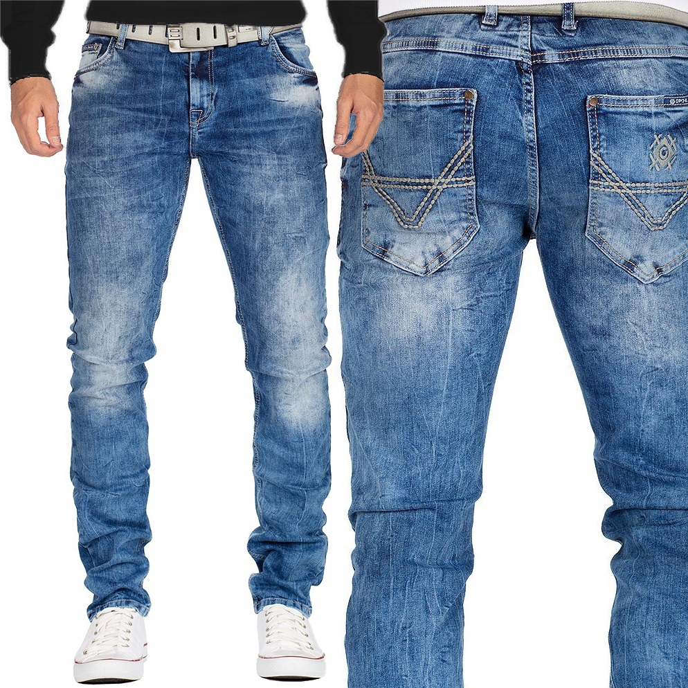 

Spodnie Cipo Baxx Jeansy Przecierane Slimfit