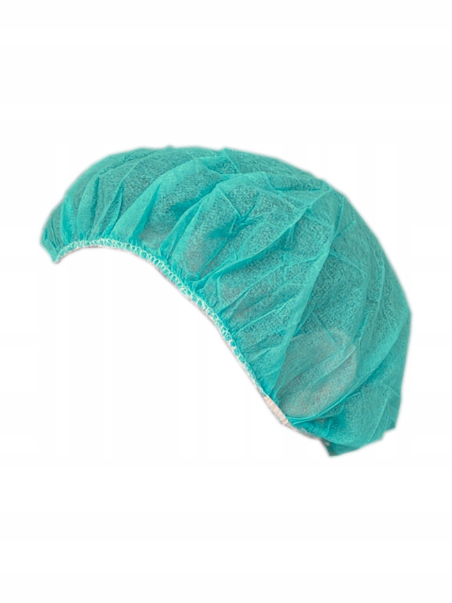 Czepek beret zielony 53 cm a`100