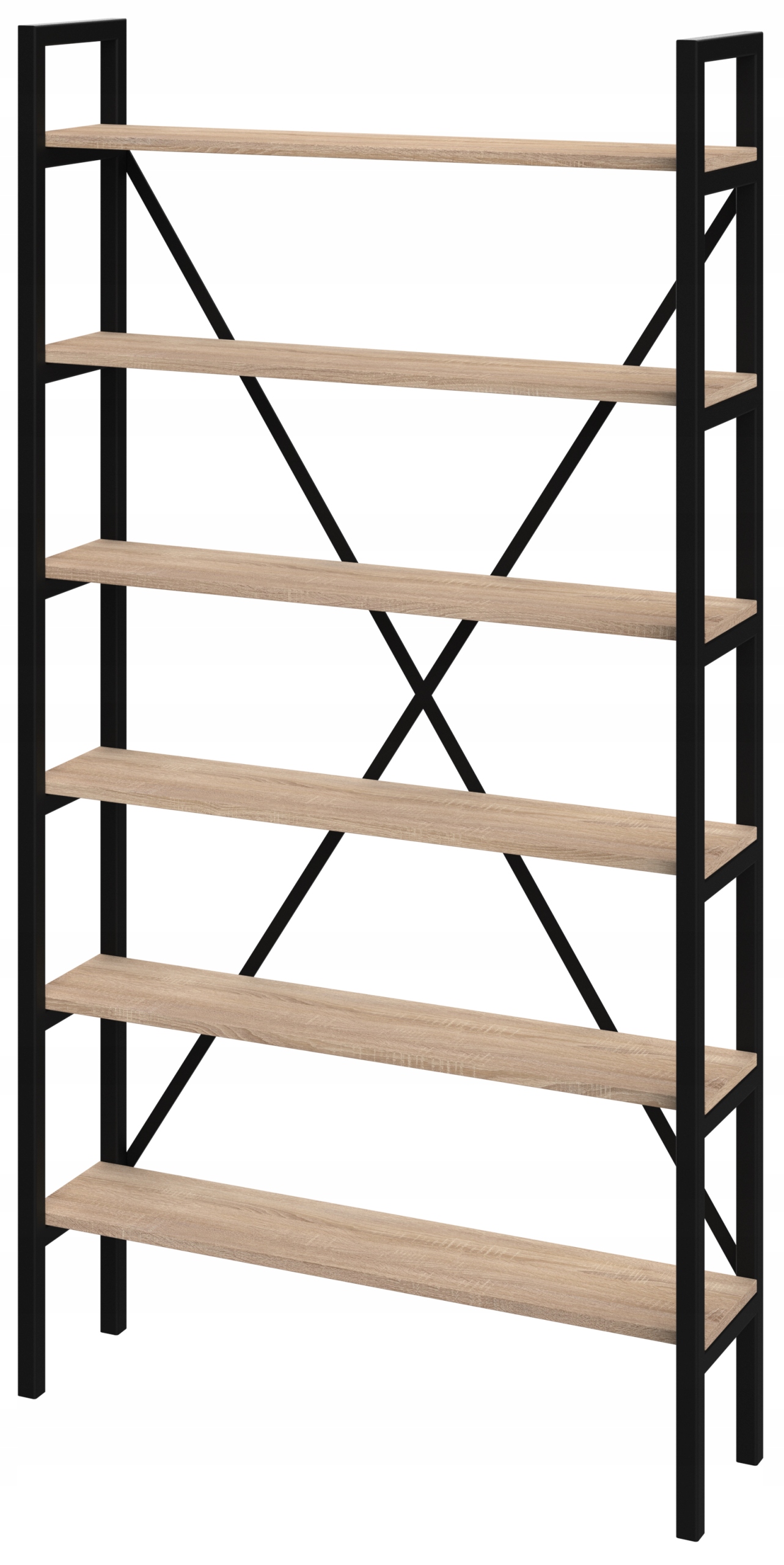 Regál Loft Medium-LAM 190x80x20 D6 na knihy (mnoho barev desky)