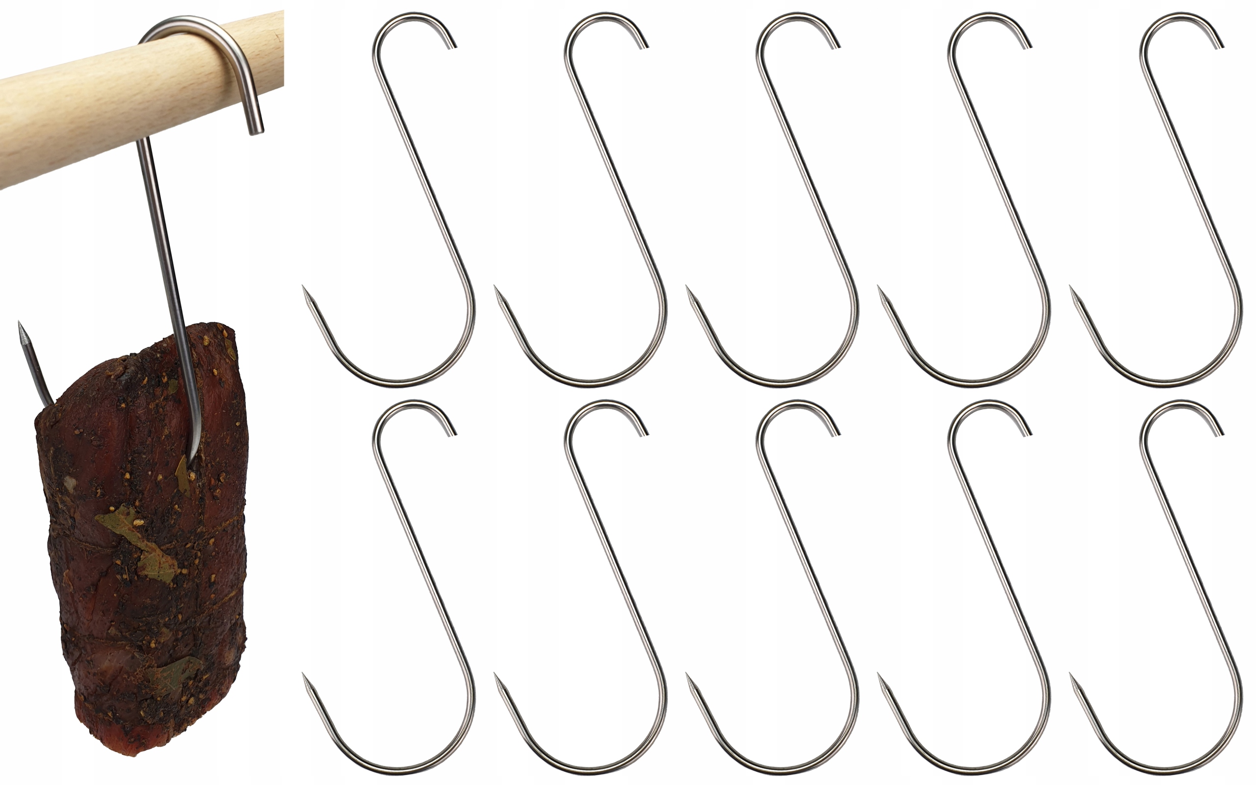 

S-417 Haki 17cm wędzarnicze Fi4 do wędzenia 10 szt