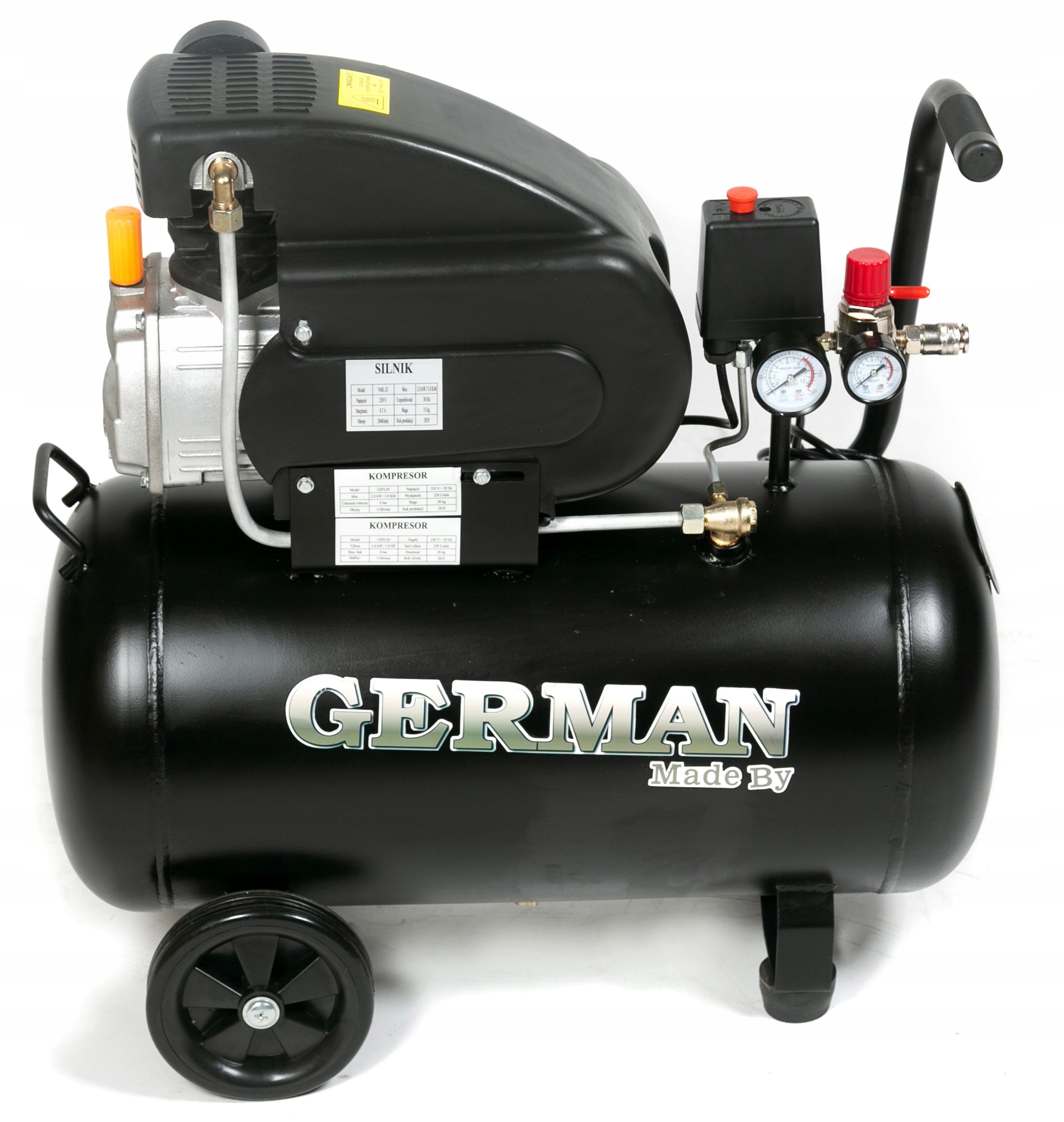 Kompresorový kompresor German 50L 8BAR 220L/MIN Odw