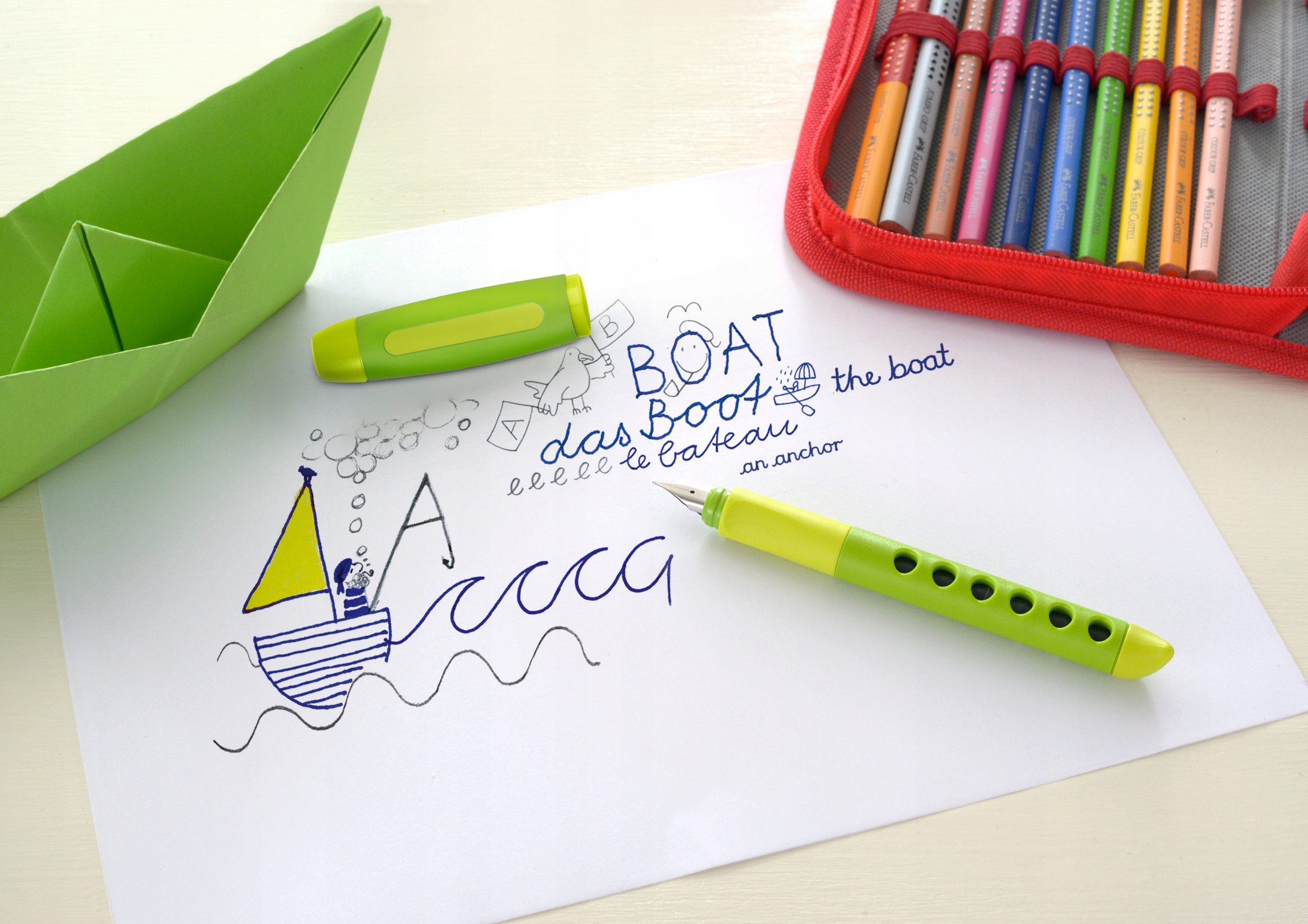 FABER-CASTELL Pióro wieczne dla praworęcznych Scribolino na naboje Stan opakowania oryginalne