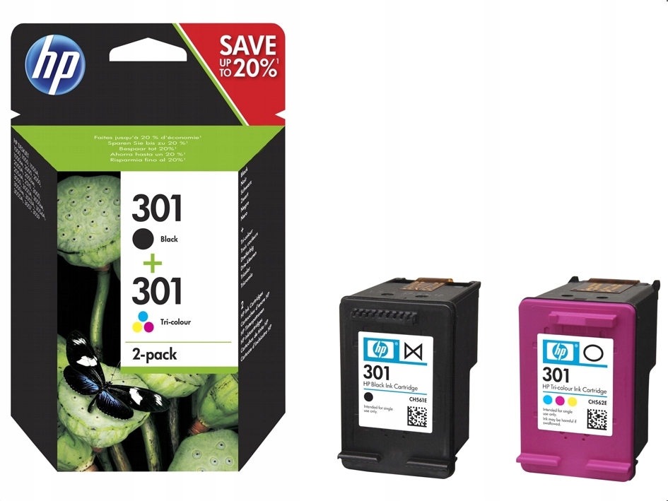 2 Hp 301 tusz 2540 1510 2510 1050 drukarki DeskJet