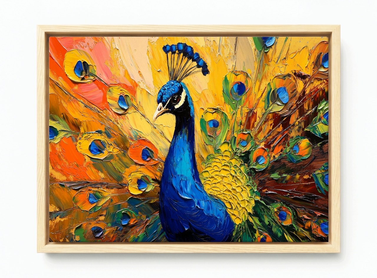 Obraz Rám American Box Olej Natura Fauna Pták Barevný Paw Pera 120x80