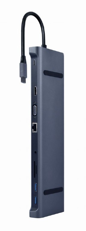 Gembird Hub Usb-c Pd GbE Vga Hdmi 3xUSB 3.1 czytni