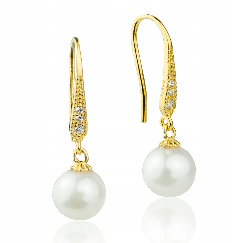 Ženské Stříbrné Náušnice S Perlami A Zirkony