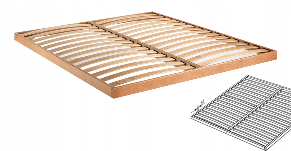 STELAŻ do łóżka 120cm x 200cm odległość listew 6cm