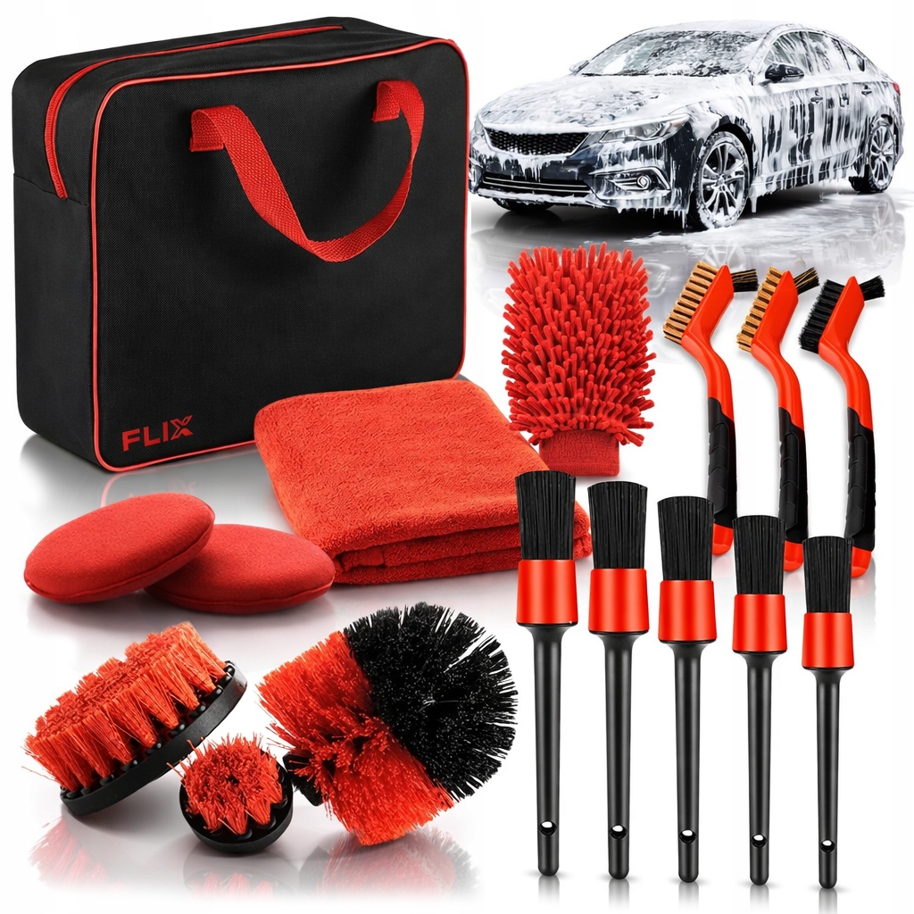 Zestaw Do Detailingu Czyszczenia Auta Szczotki Samochodowe Detailing