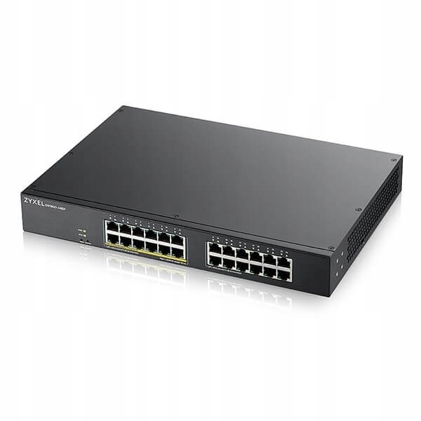ZyXEL GS1900-24EP, 24-port GbE L2, 12 Port PoE Smart Switch, rackmount,…