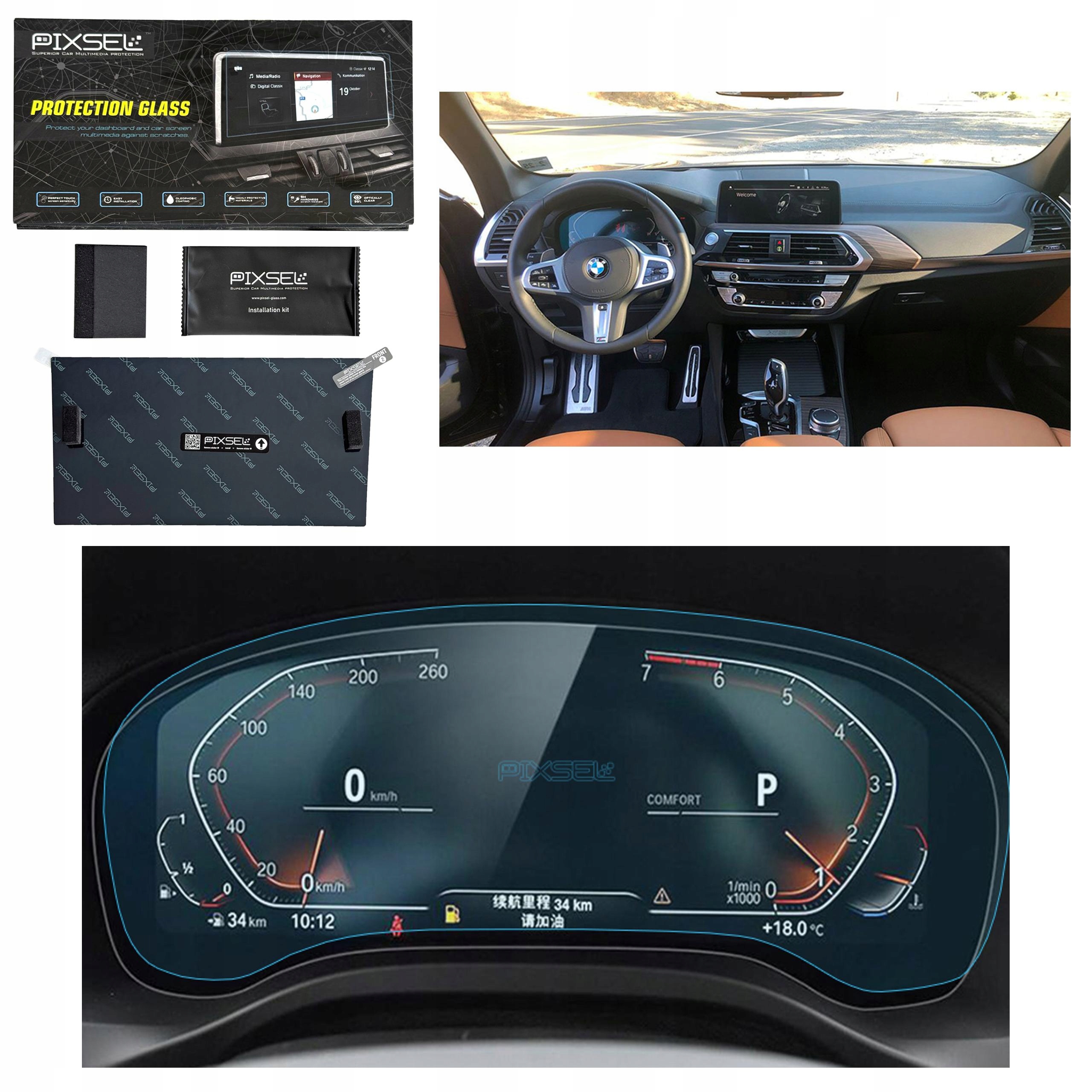 Antyodciskowe Matowe Szkło Ochronne Bmw X3-14.3“ 2018-2021 G01