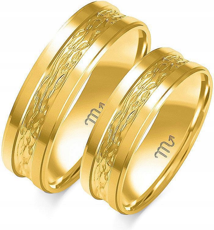 Zlatý snubní prsten pro pár svatba 585 r 32 33 34 dámský, pánský s gravírováním