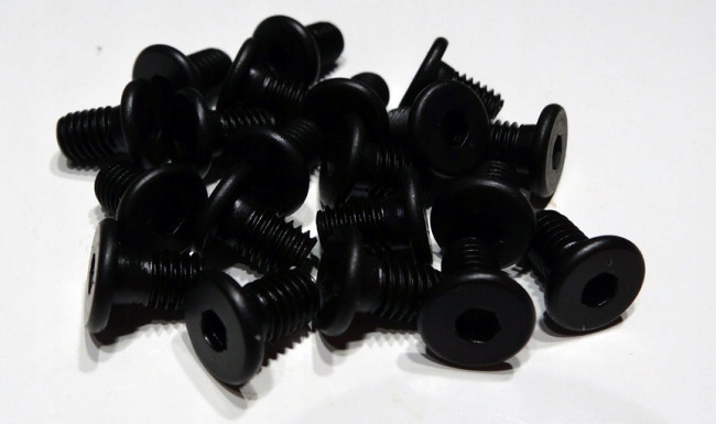 ŚRUBA ŚRUBKA M5x10 mm V-SLOT T-SLOT M5 10 mm CZARNA Z PŁASKIM ŁBEM - 25 szt