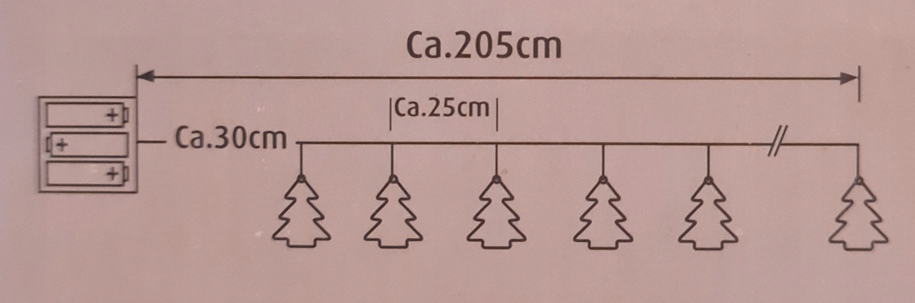 GIRLANDA OŚWIETLENIE ŚWIĄTECZNE ŁAŃCUCH ŚWIETLNY Z CHOINKAMI 80 LED EAN (GTIN) 8718964158416