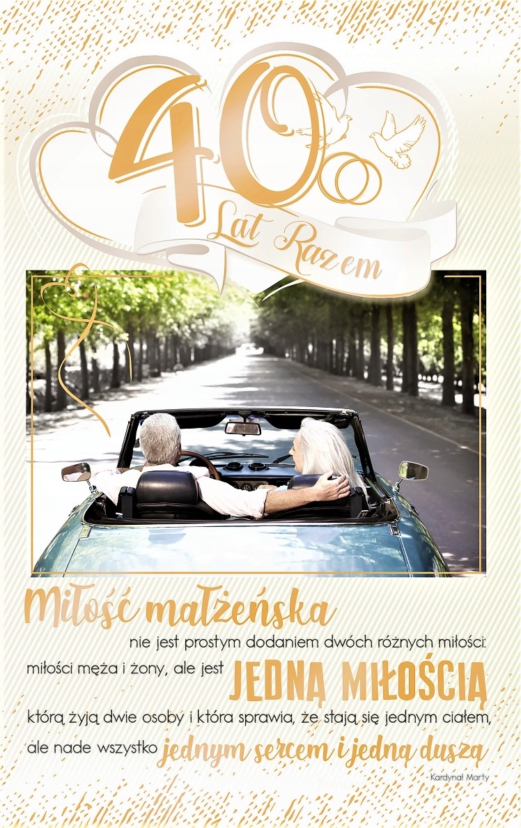 

Śmieszna Kartka na 40 Rocznicę Ślubu Nowość