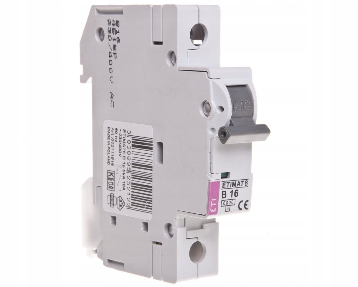 

Wyłącznik nadprądowy 1P B 16A 6kA Ac 002111516
