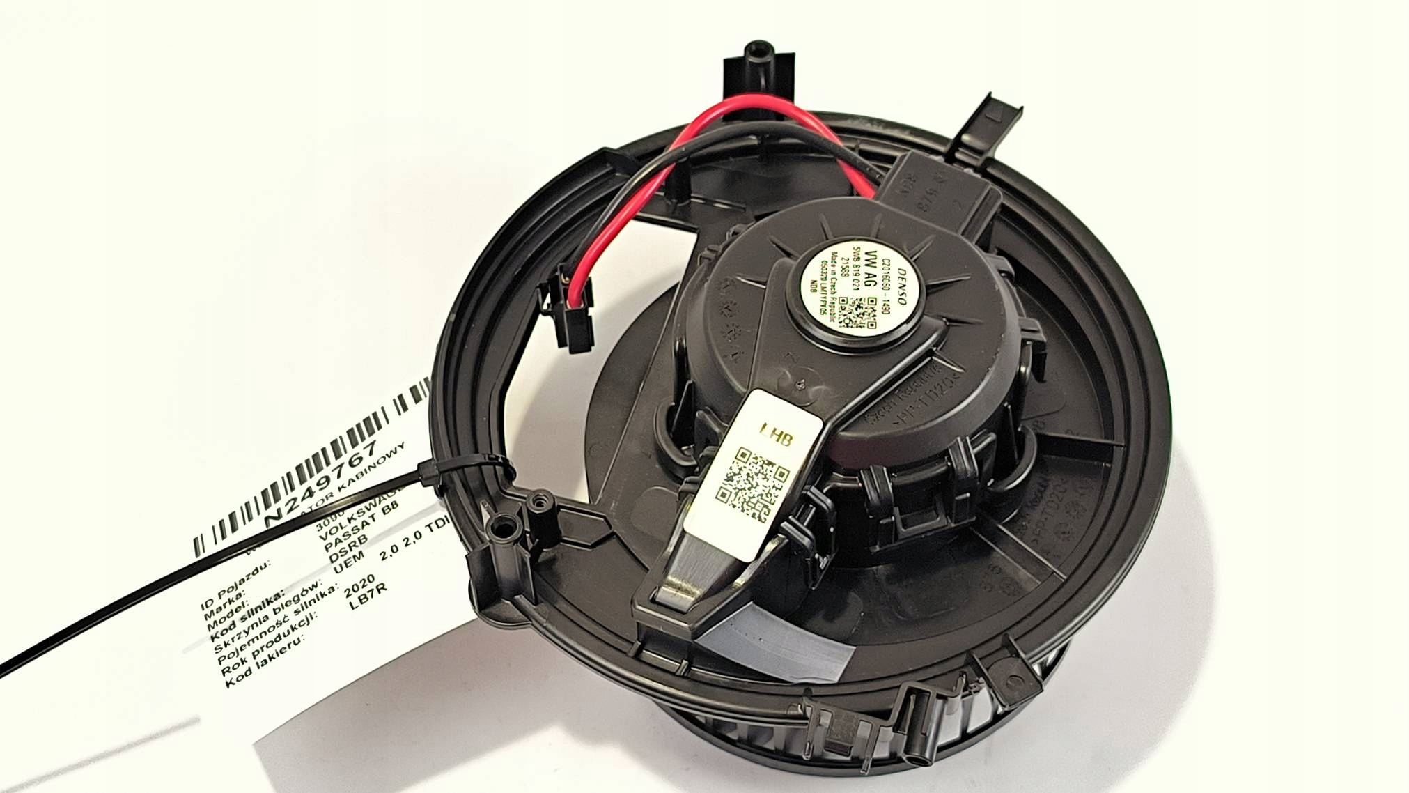 fan cab 5WB819021 VOLKSWAGEN PASSAT B8