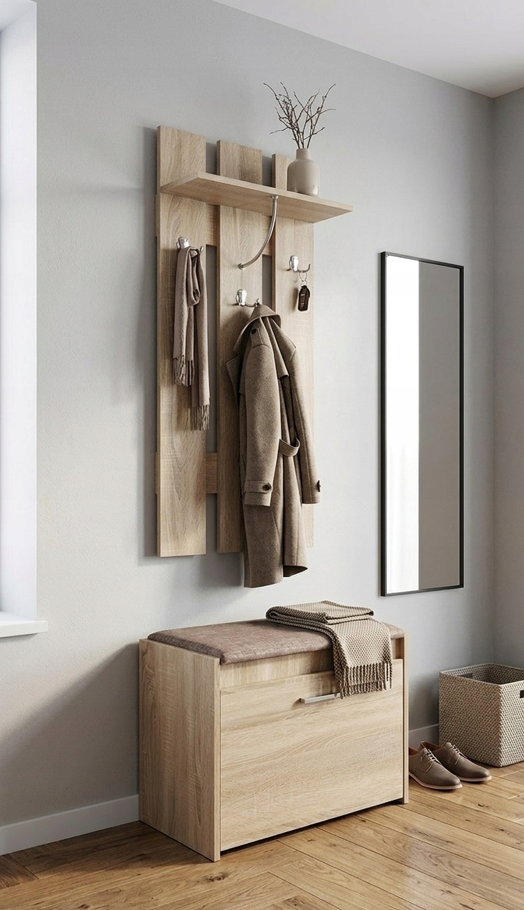 Garderoba předsíň 60 cm se sedákem dub sonoma
