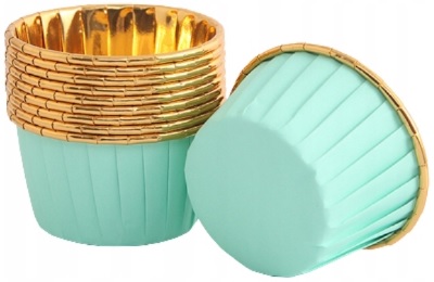 PAPILOTKI FOREMKI DO MUFFINEK Miętowe BABECZEK Muffinki 50szt. Marka inna