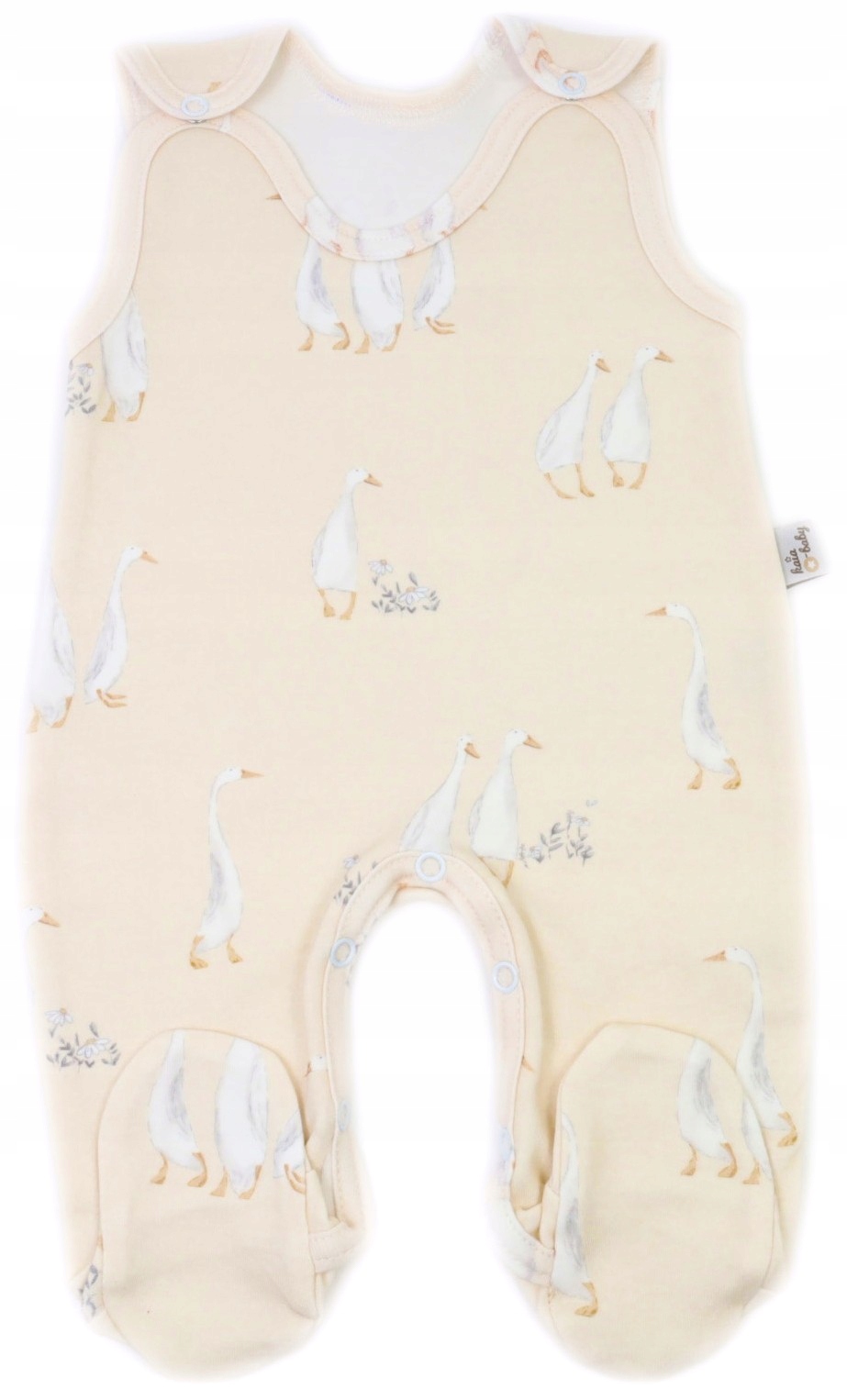 ŚPIOCHY NIEMOWLĘCE ŚPIOSZKI BAWEŁNIANE 68 BEŻOWE GĄSKI /84/