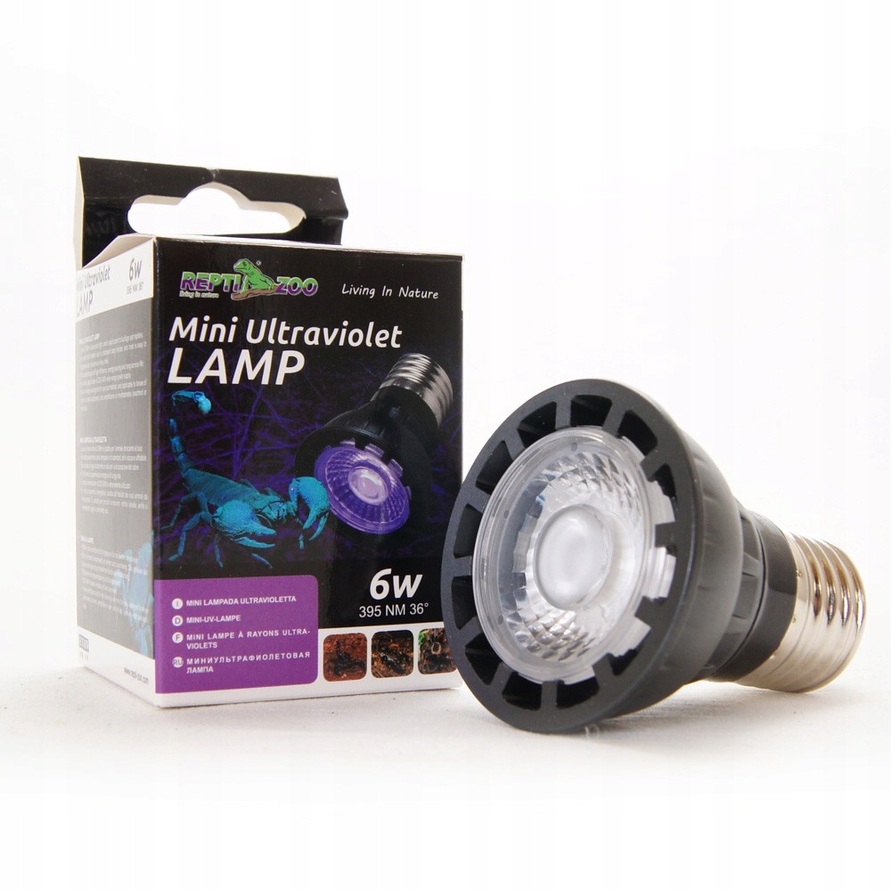 Levně Led Lampa Mini E27 6W Uv Fialová Pro Štíry, Noční Světlo, Terárium