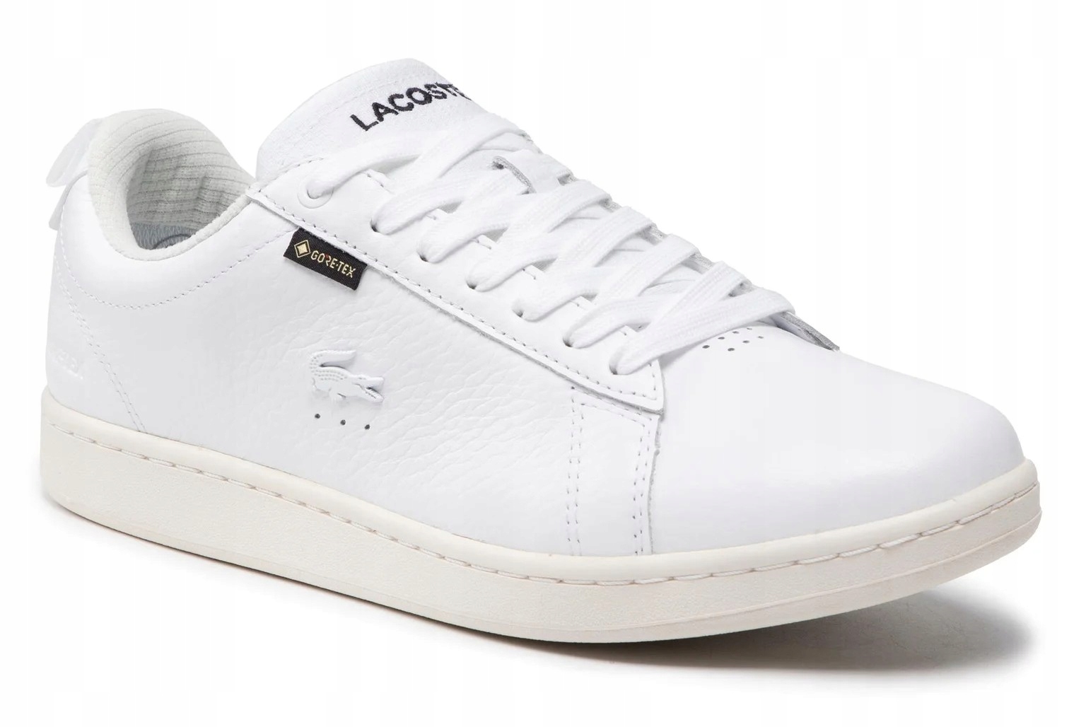 Boty Lacoste Carnaby Evo Gtx bílé kožené s membránou Gore-tex 44