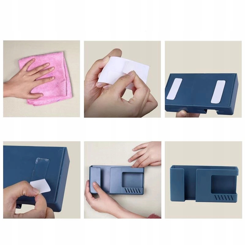 UCHWYT ŚCIENNY NA SMARTFON SAMOPRZYLEPNY PÓŁKA NA ŚCIANĘ PILOT PILOTY Marka bez marki