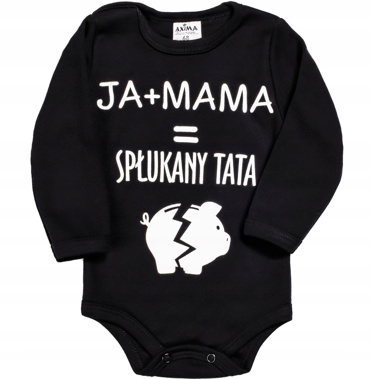 

Body długi rękaw napis Ja Plus Mama - r. 92