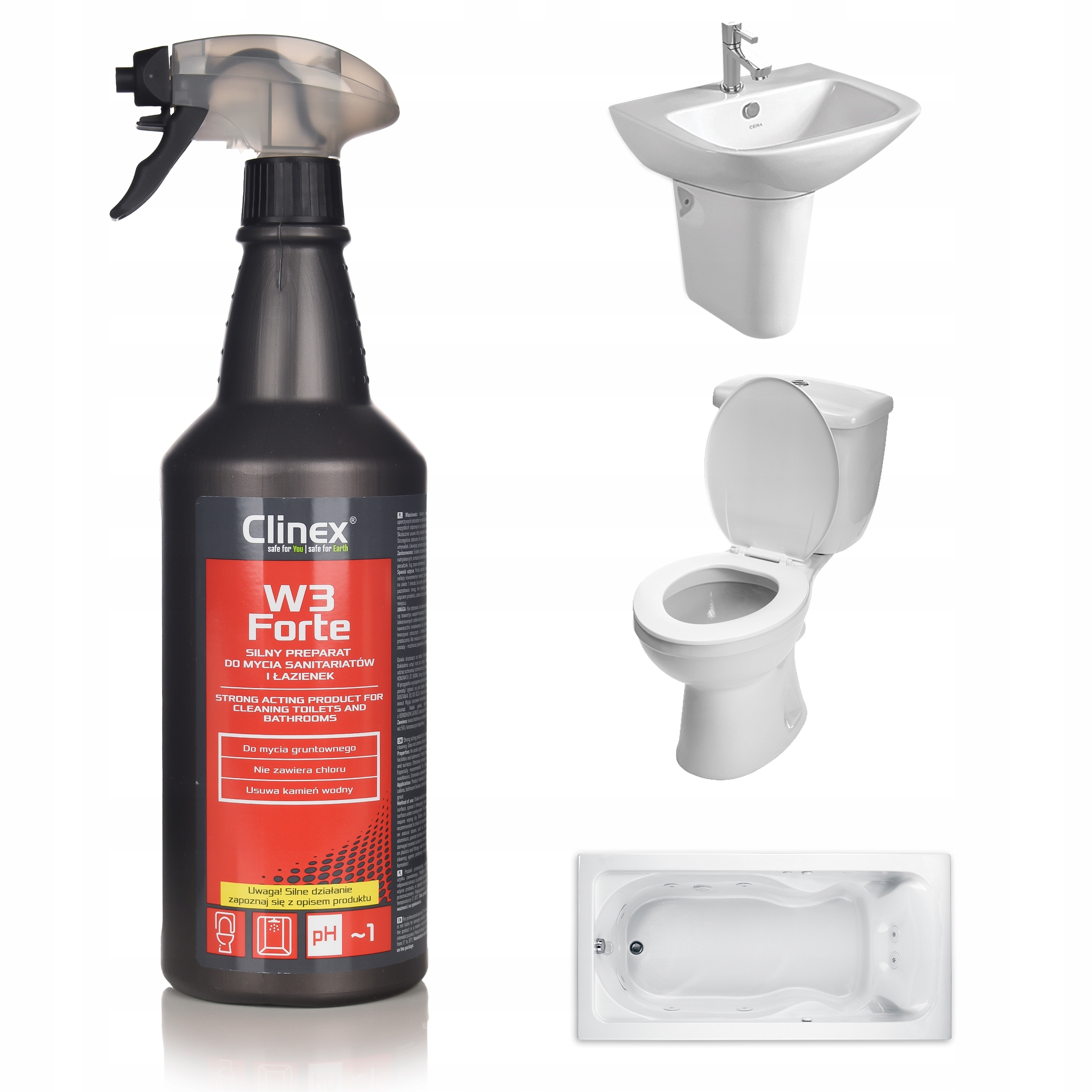 CLINEX W3 FORTE 1L Do mycia łazienek