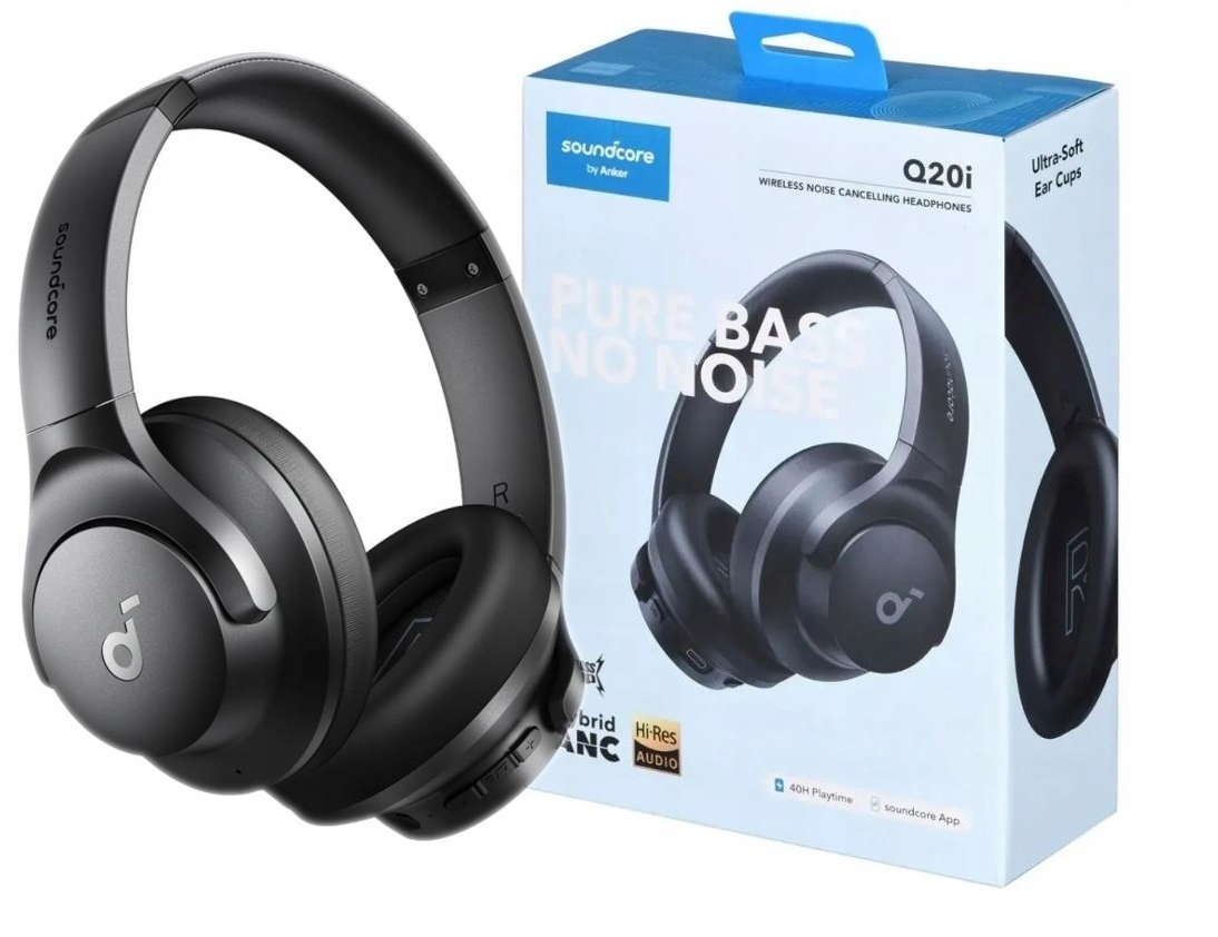 Sluchátka Bezdrátová Do Uší Anker Soundcore Q20I Černá Bass Bluetooth