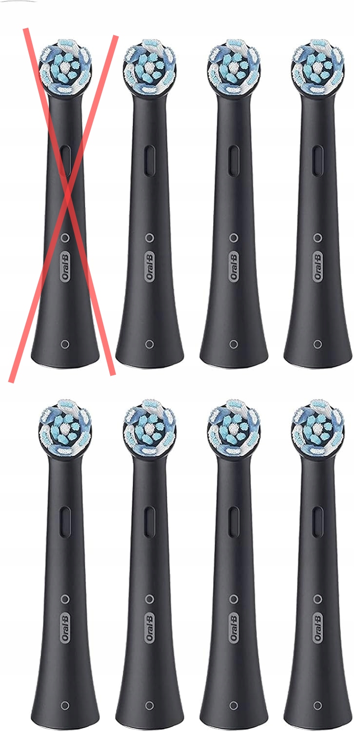 7 x Końcówki do szczoteczki elektrycznej Oral B iO Ultimate Clean Black