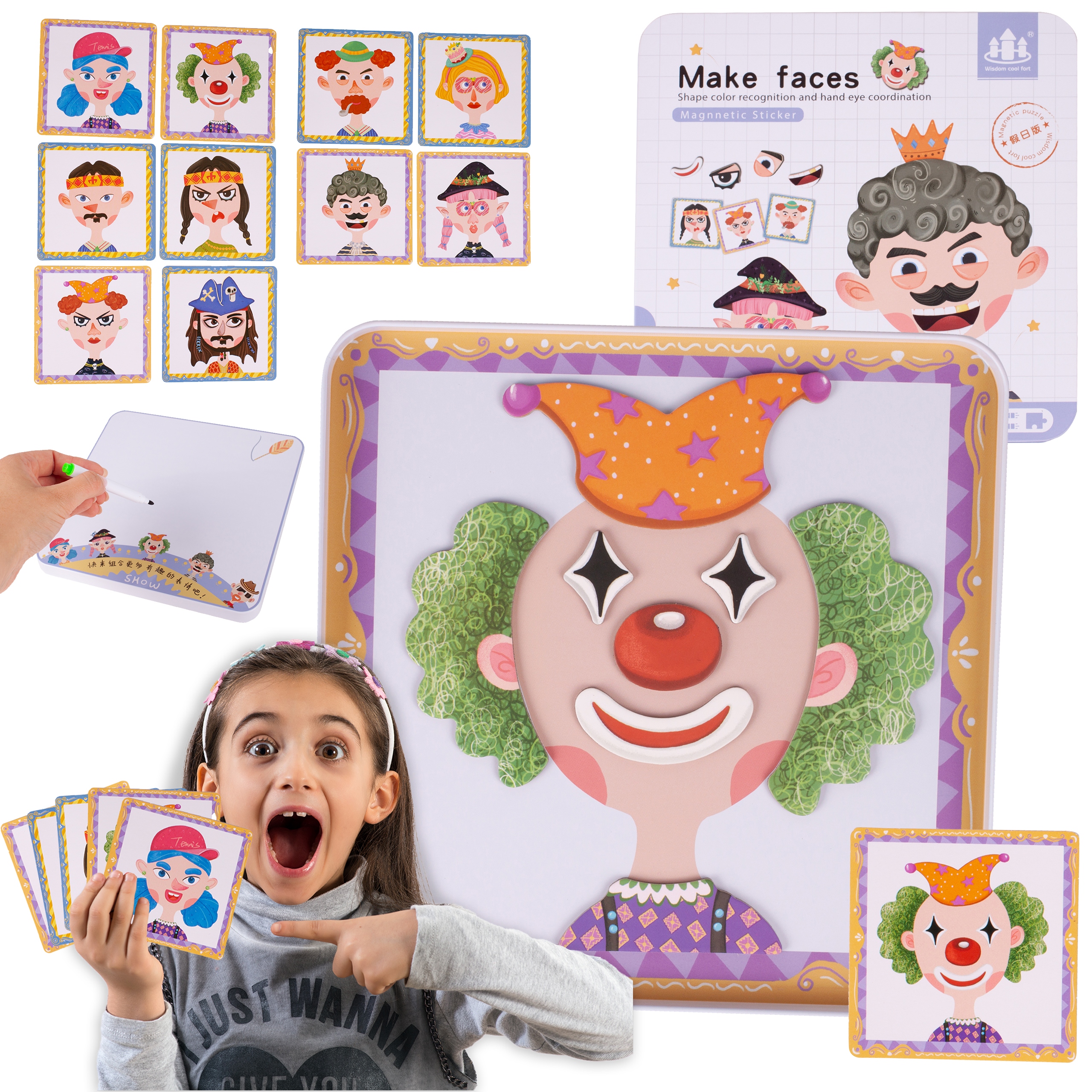 

Kolorowa Układanka Zmieniające Twarze 62 Puzzle