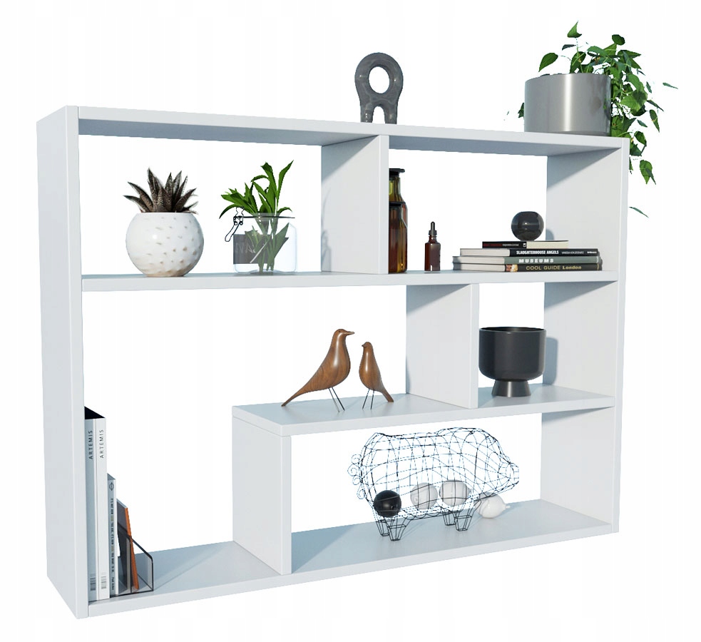 PÓŁKA ŚCIENNA REGAŁ NA KSIĄŻKI DO SALONU SYPIALNI Stan opakowania oryginalne