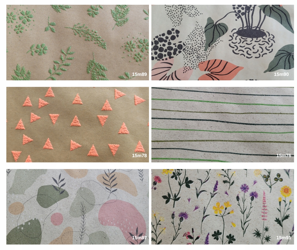 Sada balicích papírů s různými vzory 70 cm x 1,5 m 60 ks ZST83