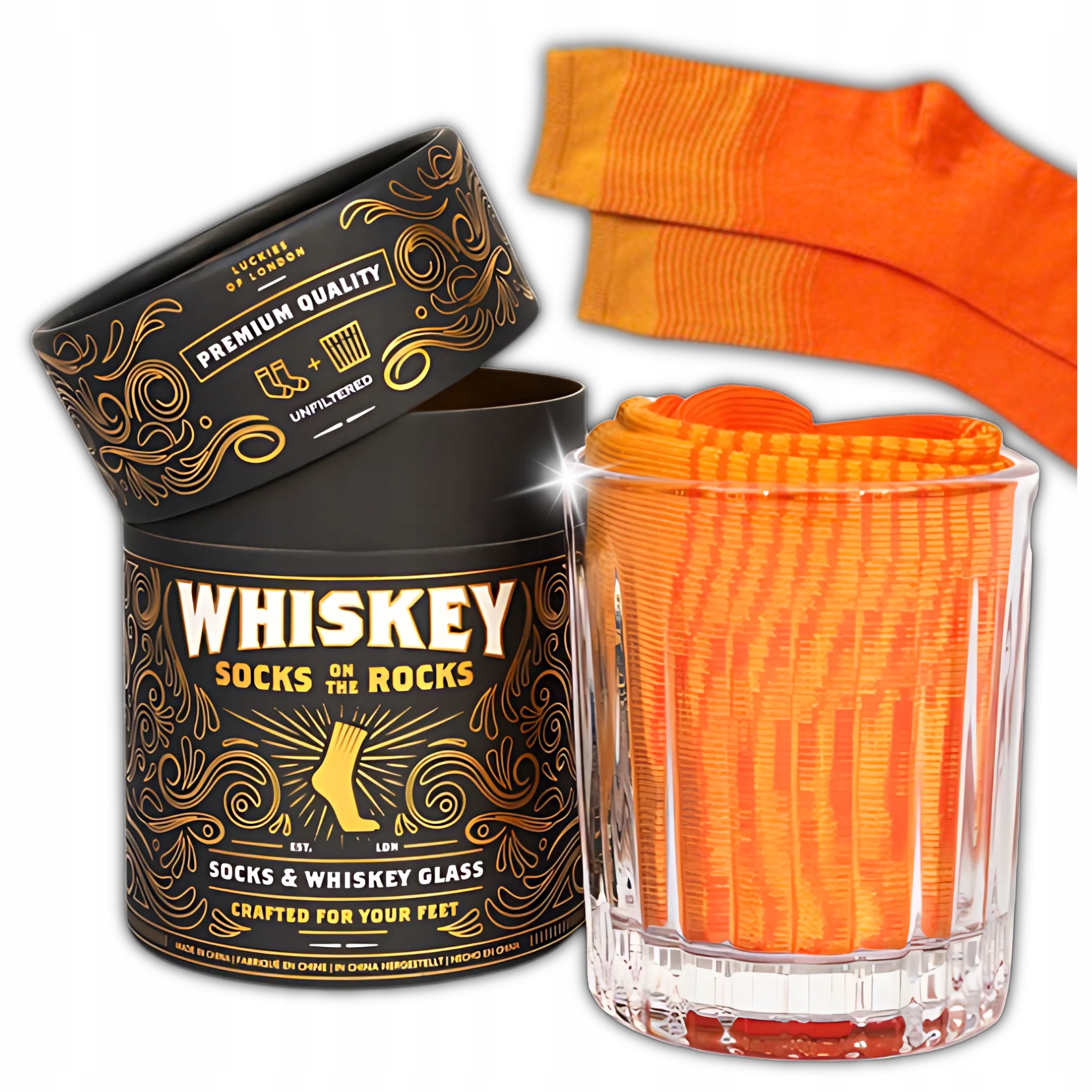 Sklenice Whisky a Ponožky Sada Dárek pro muže Gadget Nápojů