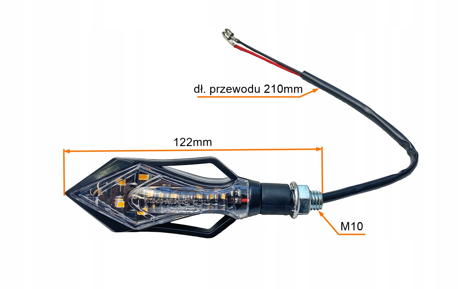 KIERUNKOWSKAZY KPL. LED - GROT Z HOMOLOGACJĄ pomarańczowe M10 Producent WZMOTO