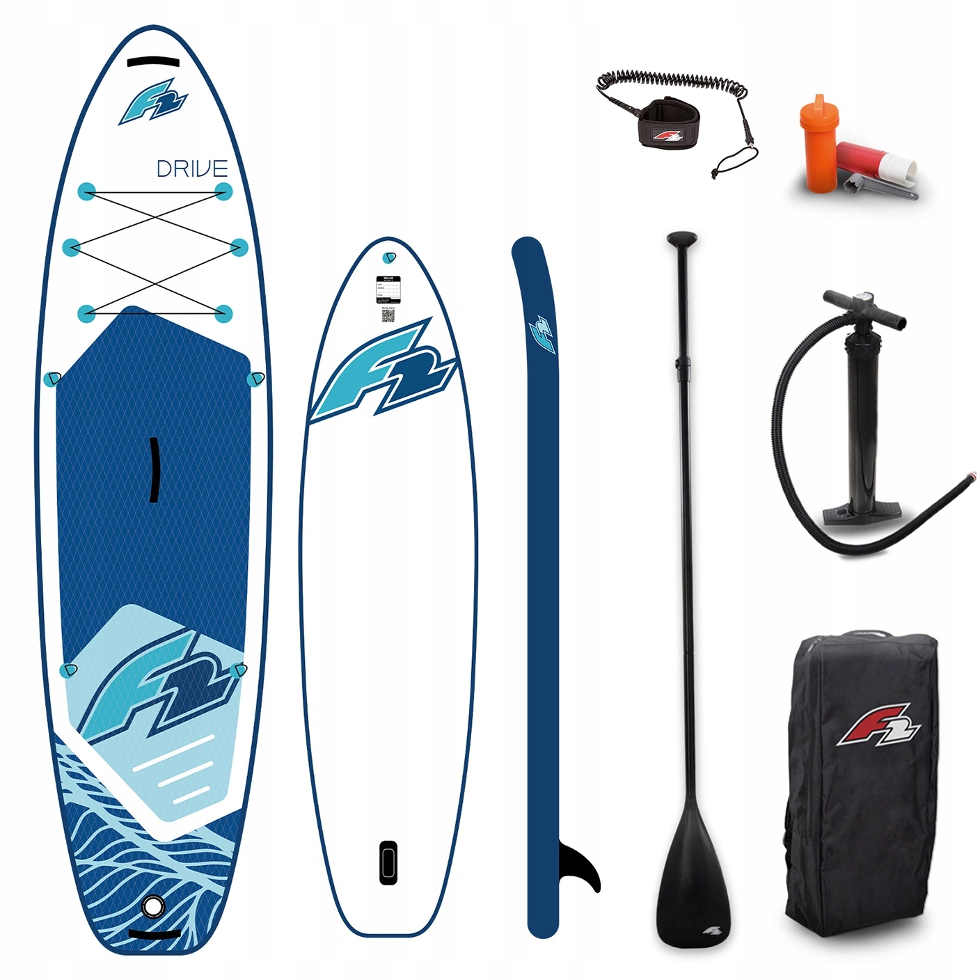 Deska Sup duża rodzinna pompowana paddleboard F2 Drive 11'5" 350 cm