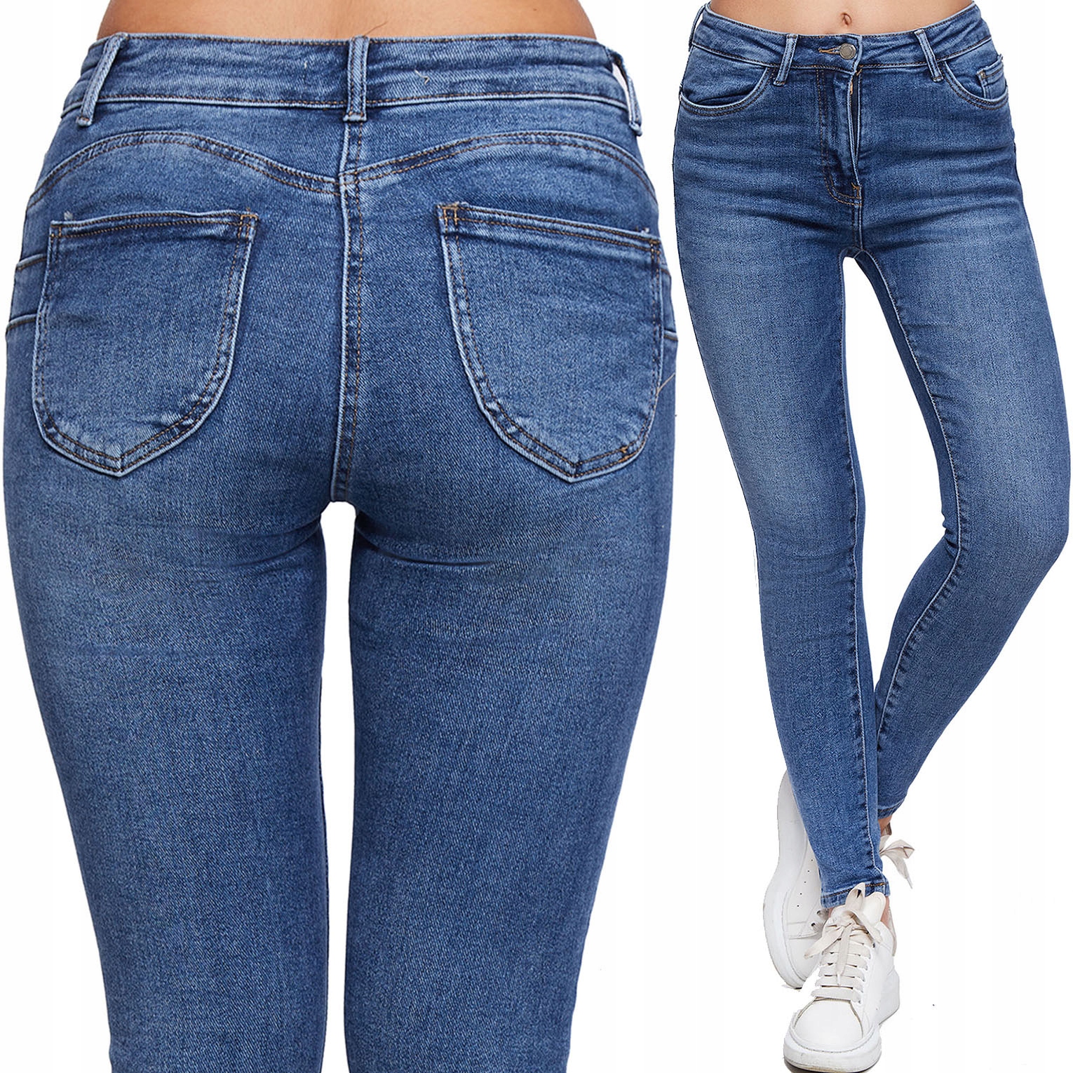 KLasyczne spodnie jeans rurki Goodies XL/42