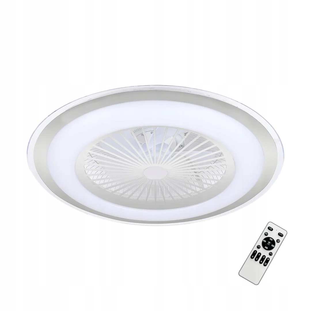 Lampa s stropným ventilátorom Led diaľkový ovládač biela 60 cm, variabilná farba Milagro