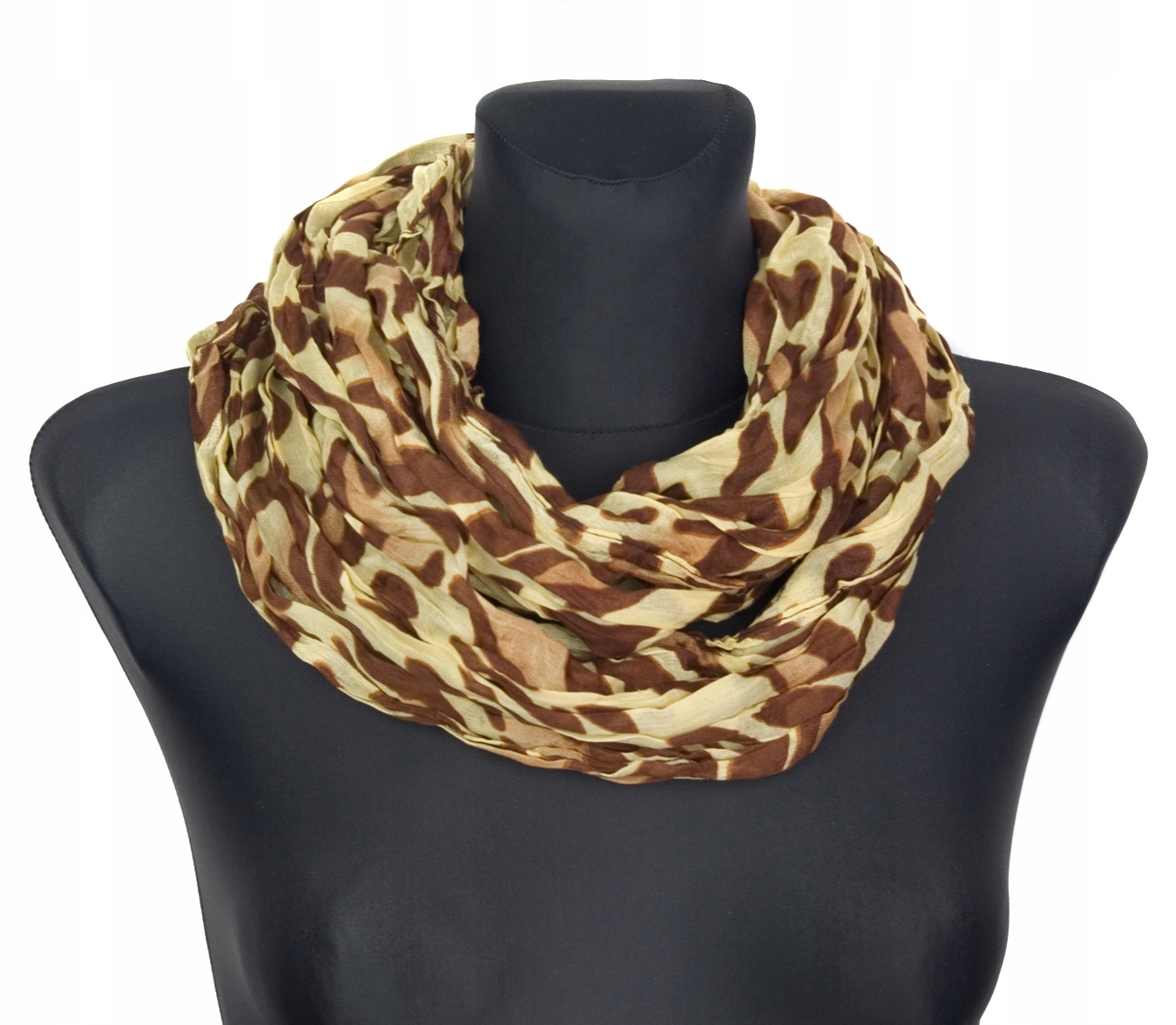 

Mały Komin szalik apaszka panterka beżowy 310