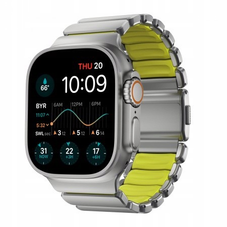 Nomad Stratos Band – titánový náramok pre Apple Watch 49 mm s Fkm (prírodný)