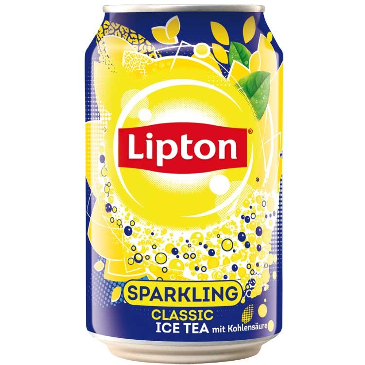 Levně Lipton Ledový čaj šumivý citron 330 ml x 24 ks