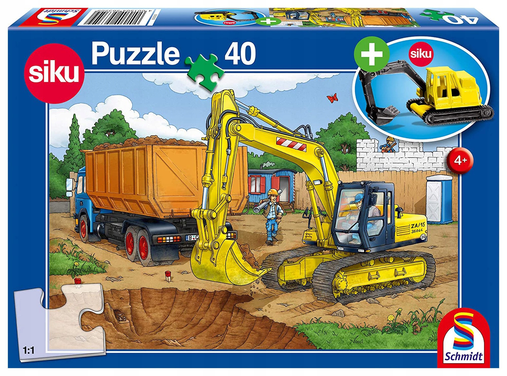 

Schmidt Puzzle 40 el Siku Koparka zabawka