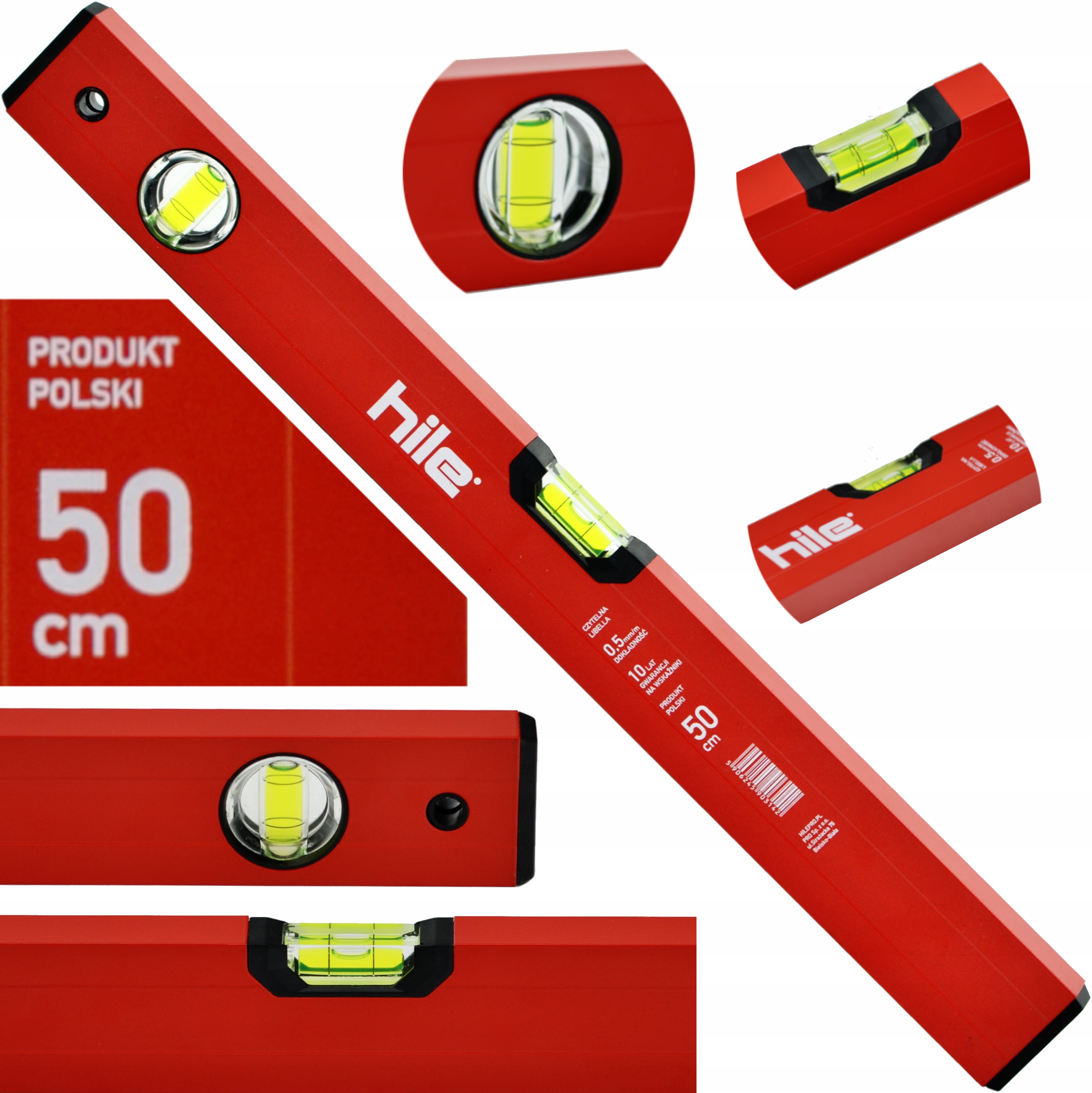 

Poziomica Poziomnica 50 cm Aluminiowa Pro Hile