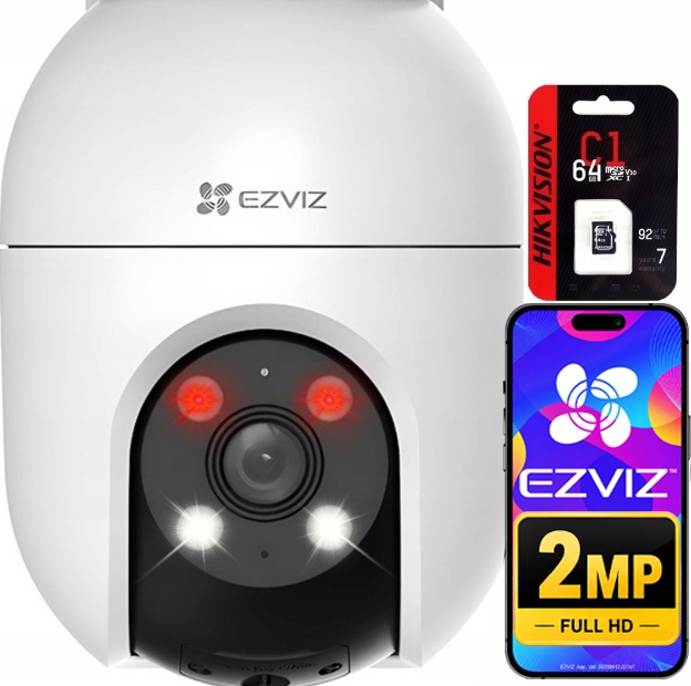 WiFi kamera Ezviz C8c 1080p Otočná Dual Light 64GB microSD karta