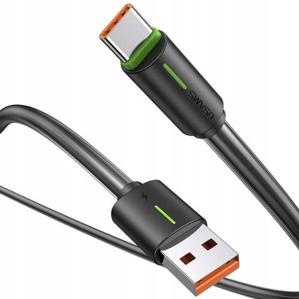 Usams Kabel Usb-c 3A Yu Series 1mUSB-C/USB-A czarny/black SJ732USB01 (us-sj