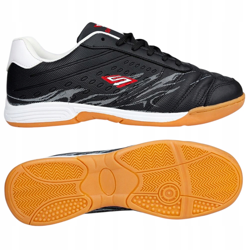 Halówki Piłkarskie Męskie Na Halę Czarne Buty Halowe Treningowe Na Salę 41