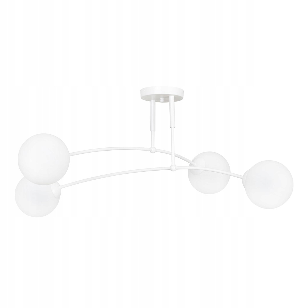 Klasická stropná lampa Pregos 4 White, tienidlo, biela