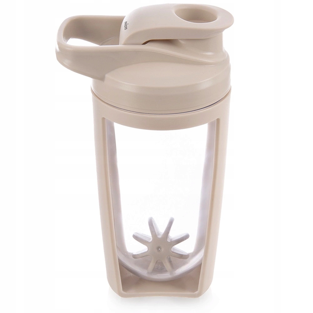 Shaker Treningowy z Kulą Tritan Szczelny 700 ml Beżowy Orion