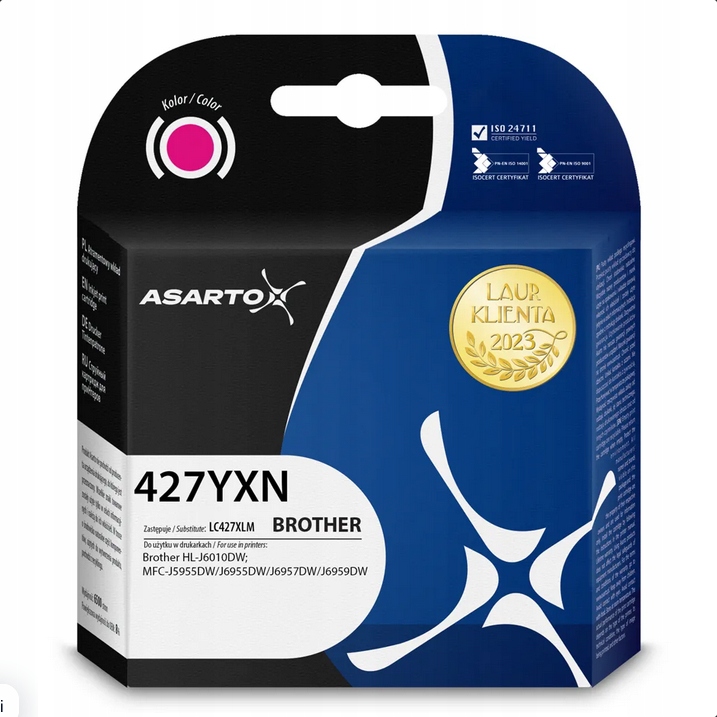 Tusz Asarto do Brother 427MXN LC427XLM 5000 str. magenta