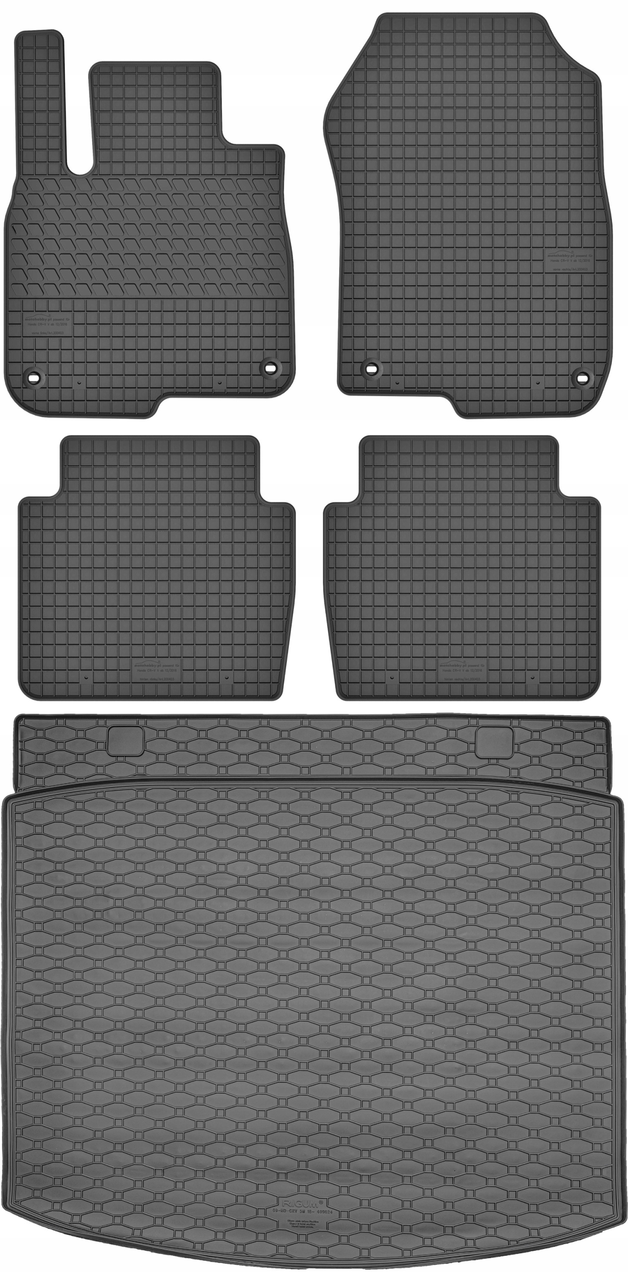 Honda Cr-v V Suv 2018-2023 5os Sada Koberce batožinový priestor